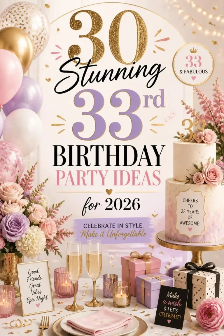 30 Stunning 33rd Birthday Party Ideas for 2026