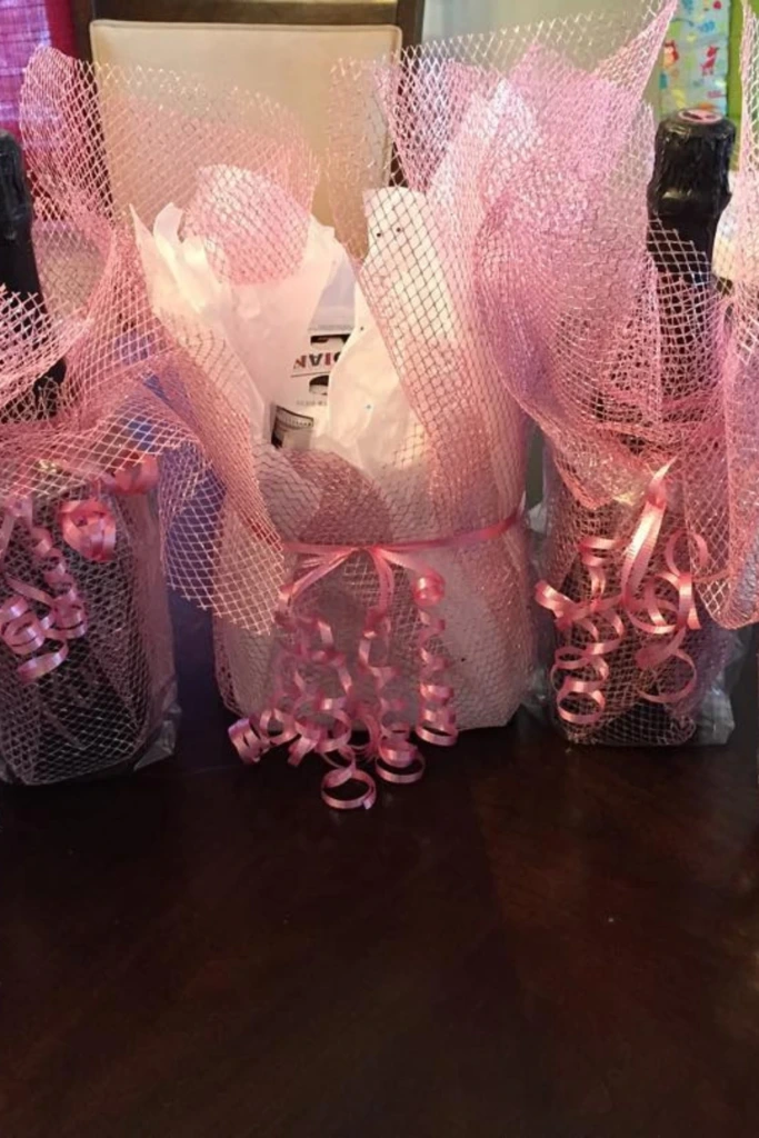 29. Wrapped Wine Bottle Prizes