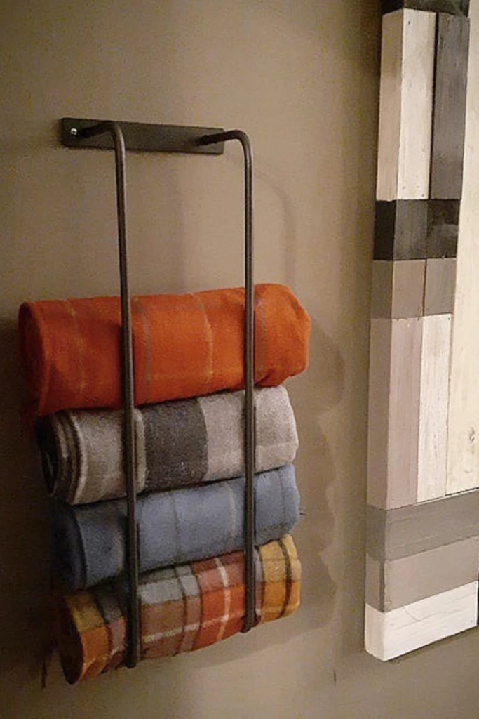 Wall-Mounted Blanket Rack