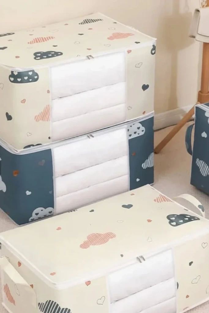 Printed Fabric Storage Bags