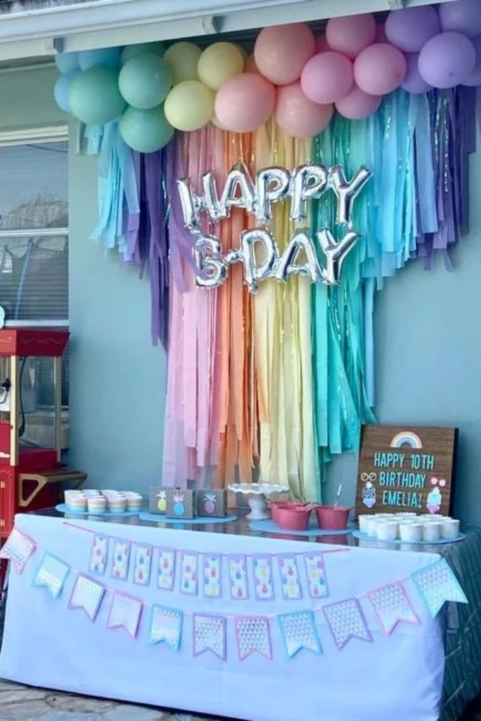 2. DIY Fringe Backdrop