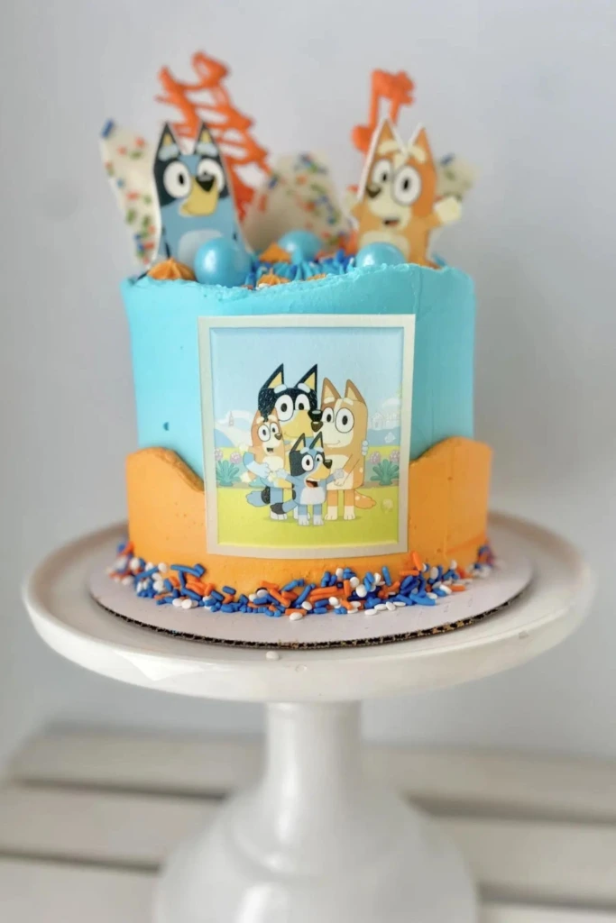 8. Bluey Birthday Cake