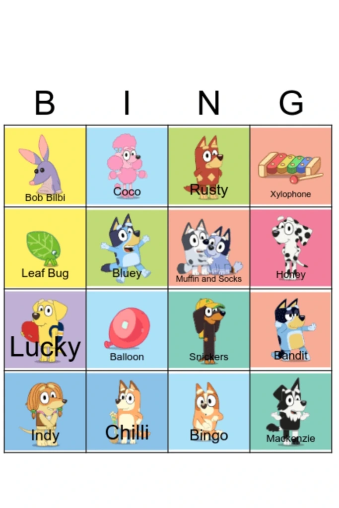 29. Bluey Bingo