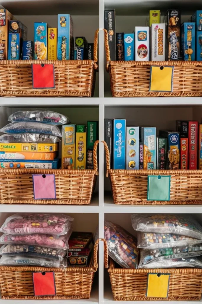 DIY Baskets and Ziploc Bags