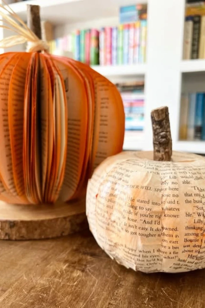 Book Page Pumpkins