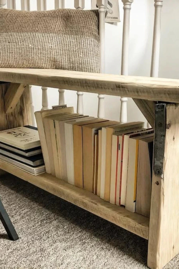 Build a Bench with Hidden Book Storage