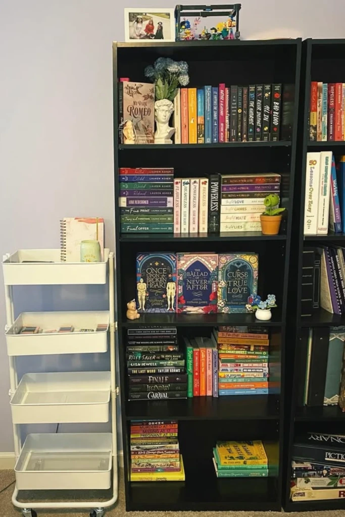 Pair a Rolling Cart with Your Bookshelf