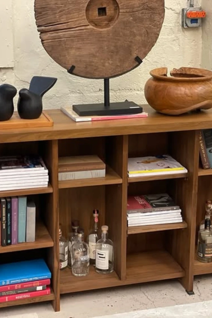 Use a Console Table with Open Shelving