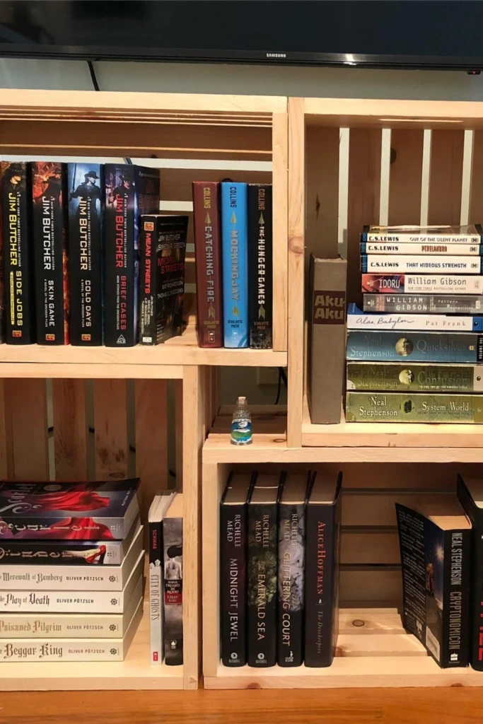 Build a Custom Shelf from Wooden Crates