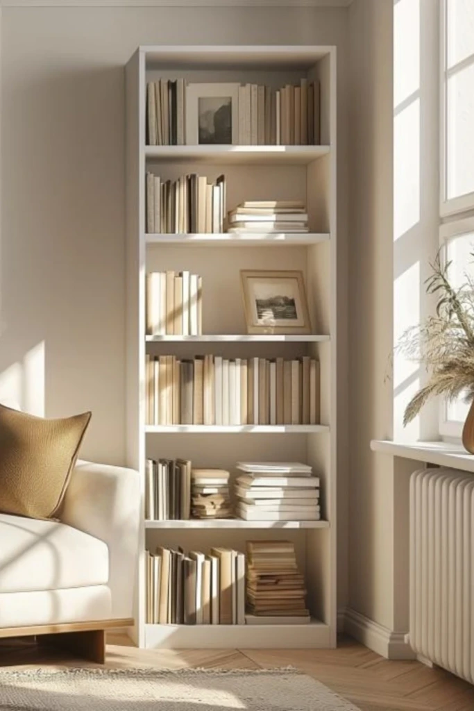Style a Neutral Shelf for a Minimalist Look
