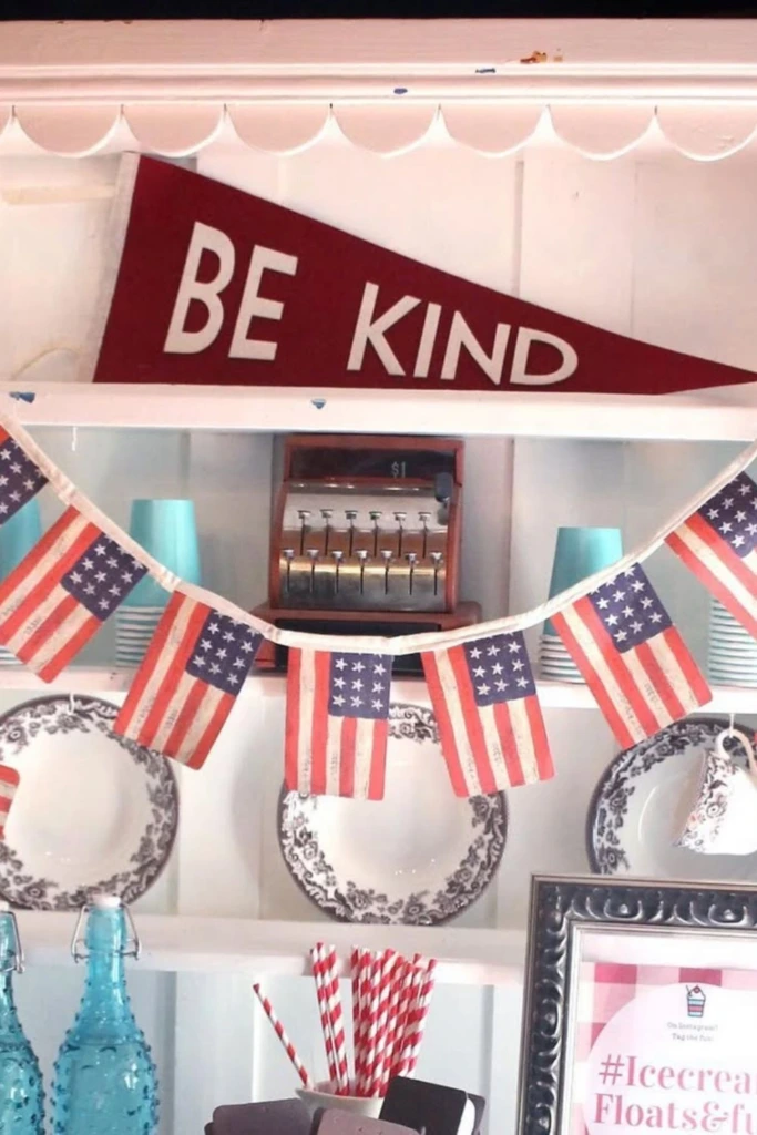Flag Garland Shelf