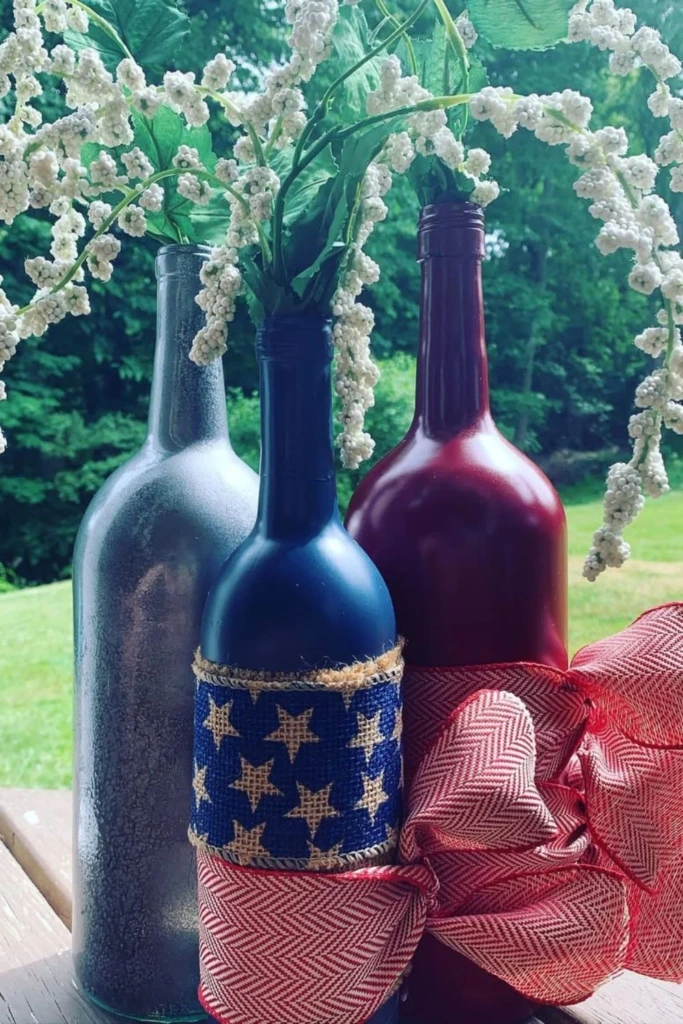 Painted Bottle Vases