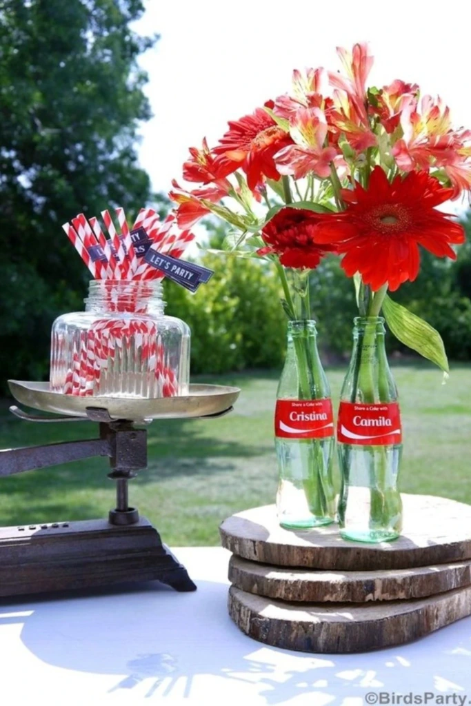 Vintage Floral Stand