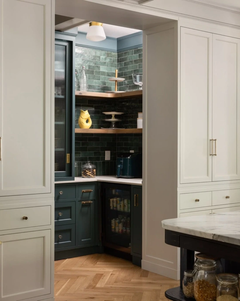 11. Classic Glass Cabinet Pantry