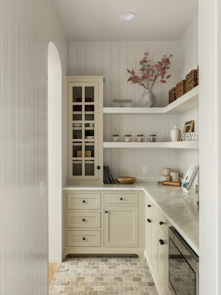 26. Soft Neutral Built-In Pantry