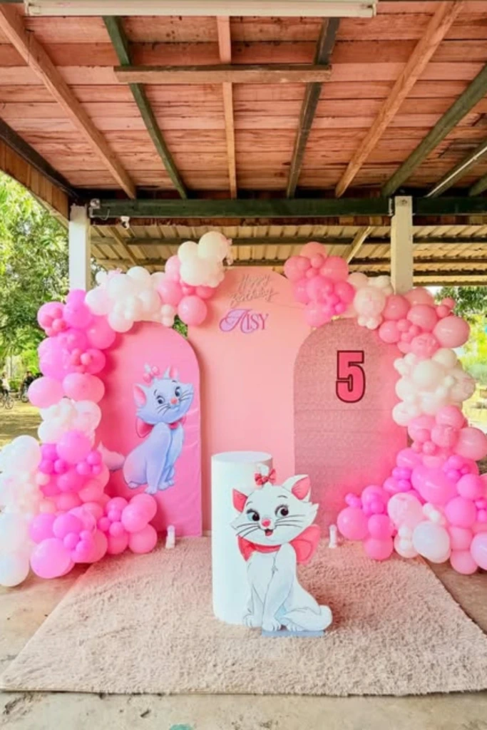 Outdoor Pink Arch