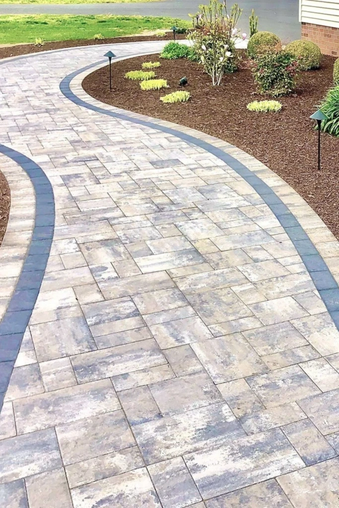 Mixed Paver Walkway