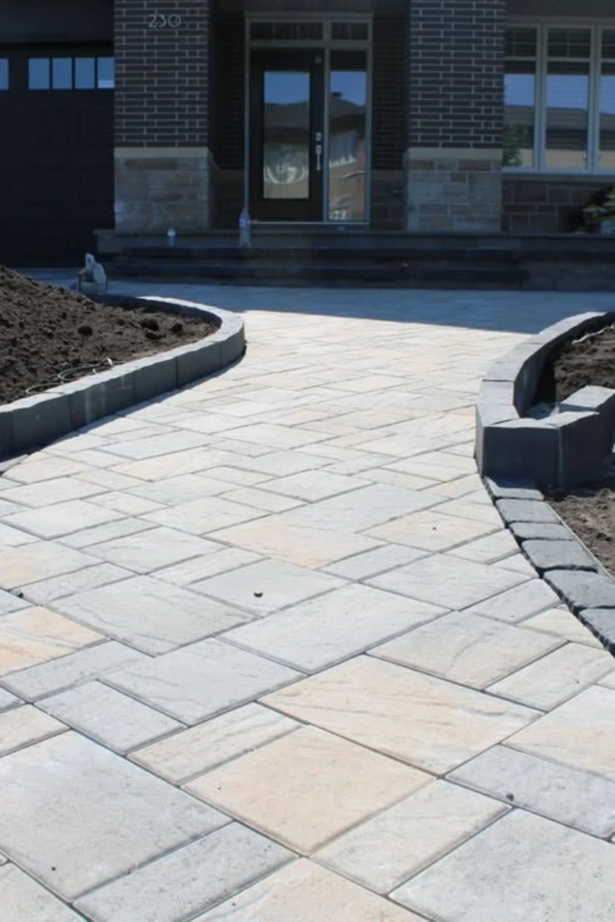 Herringbone Paver Path