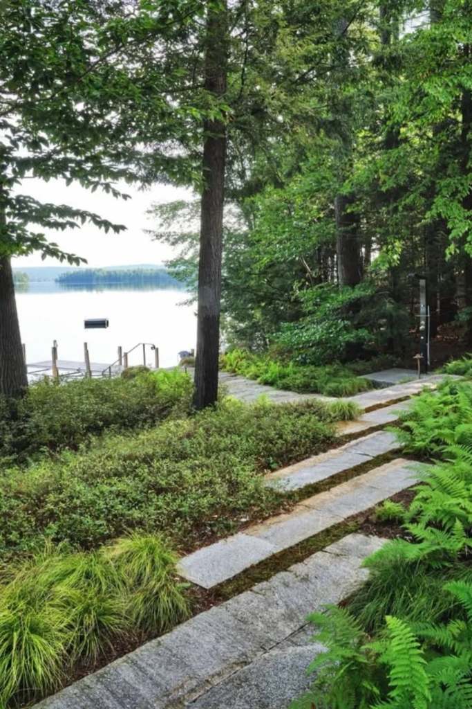 Stone Steps Toward a Garden Feature