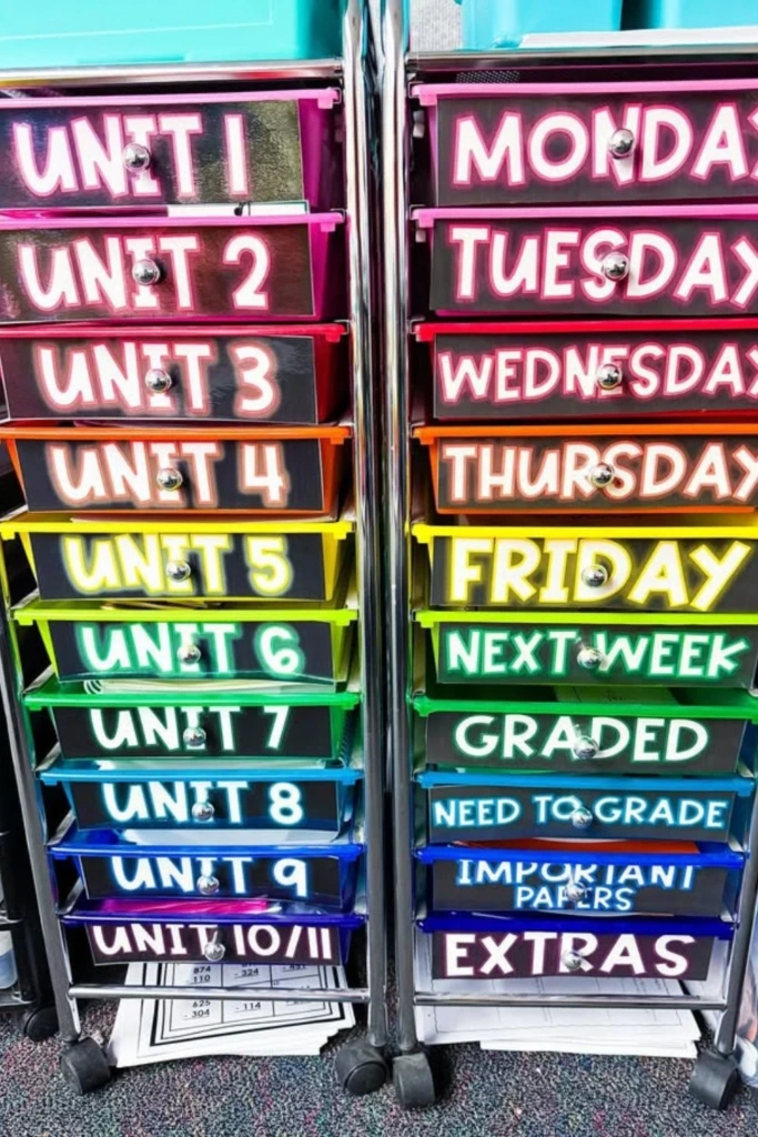 Neon File Carts