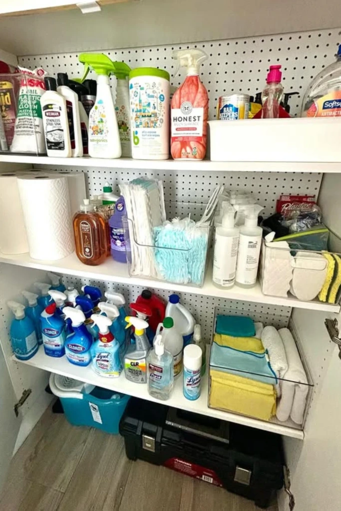 Pegboard Cabinet Setup