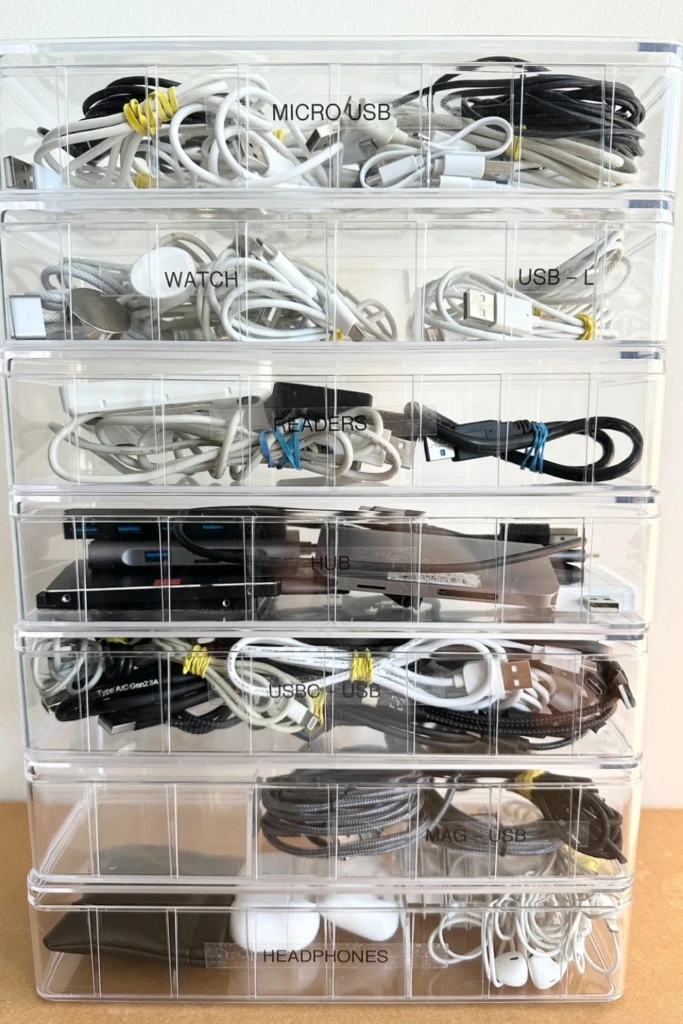 Stacked Cable Drawers