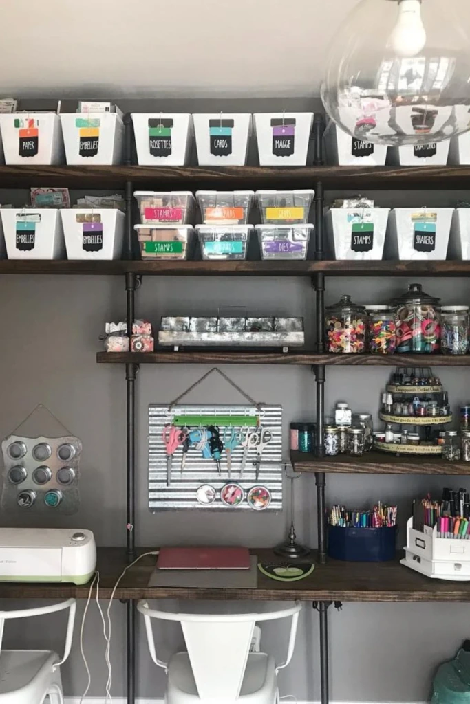 Industrial Shelf Wall