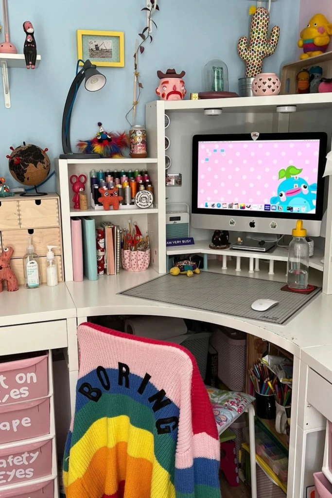 Colorful Craft Desk
