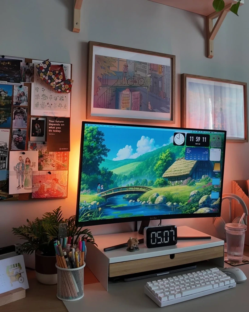 7. Soft Autumn Desk Dreams