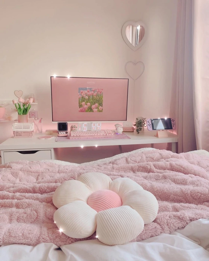 26. Soft Pink Dream Desk