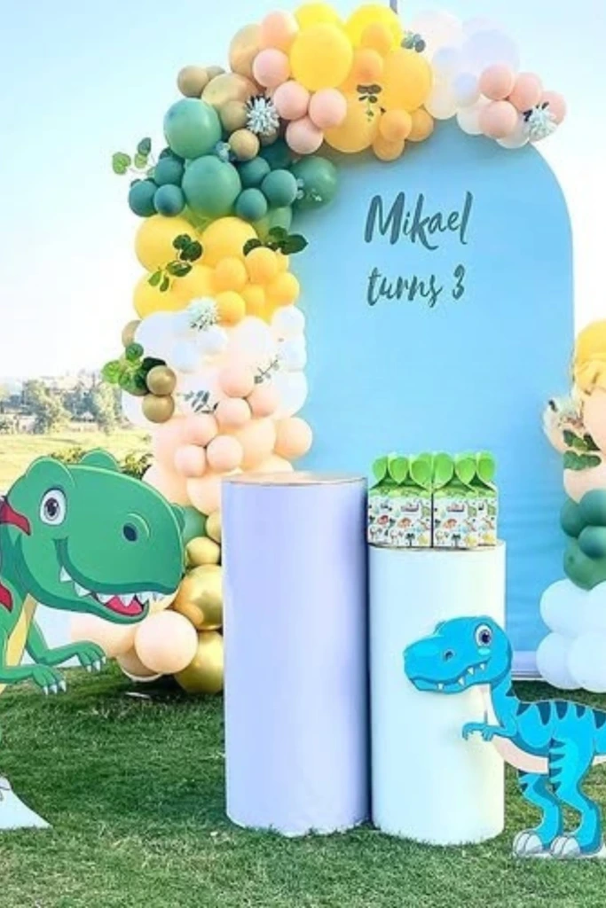 Pastel Outdoor Dino Arch