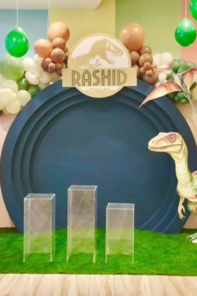 Dino Stage with Balloon Ring Backdrop