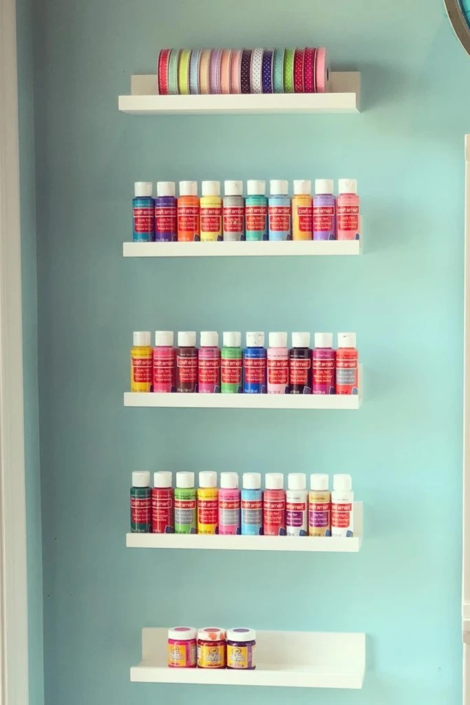 Floating Paint Shelves