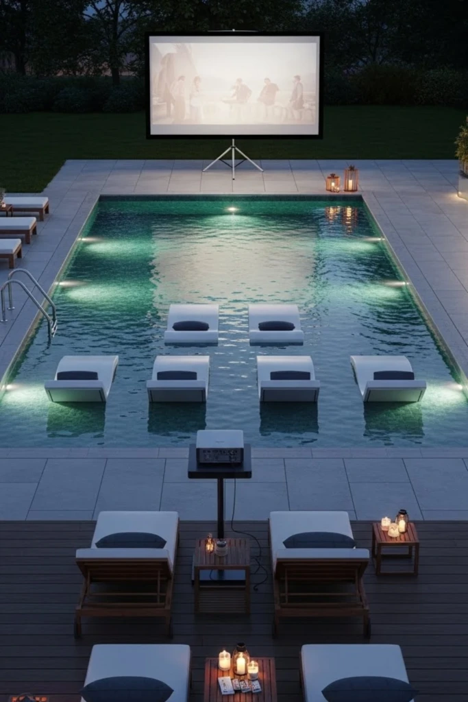 Poolside Movie Setup