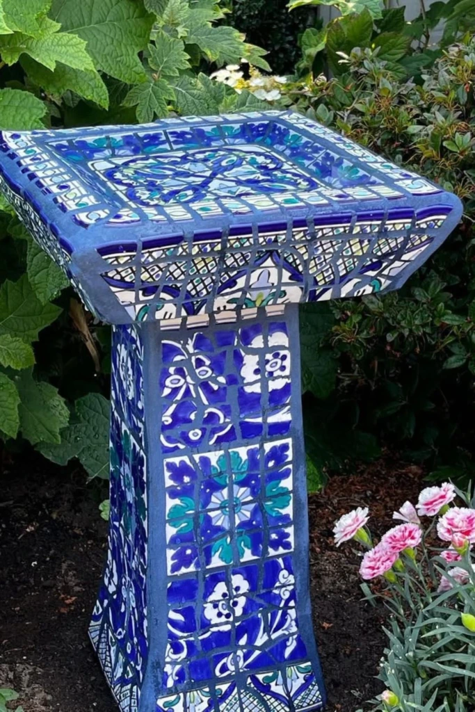 Blue Mosaic Square