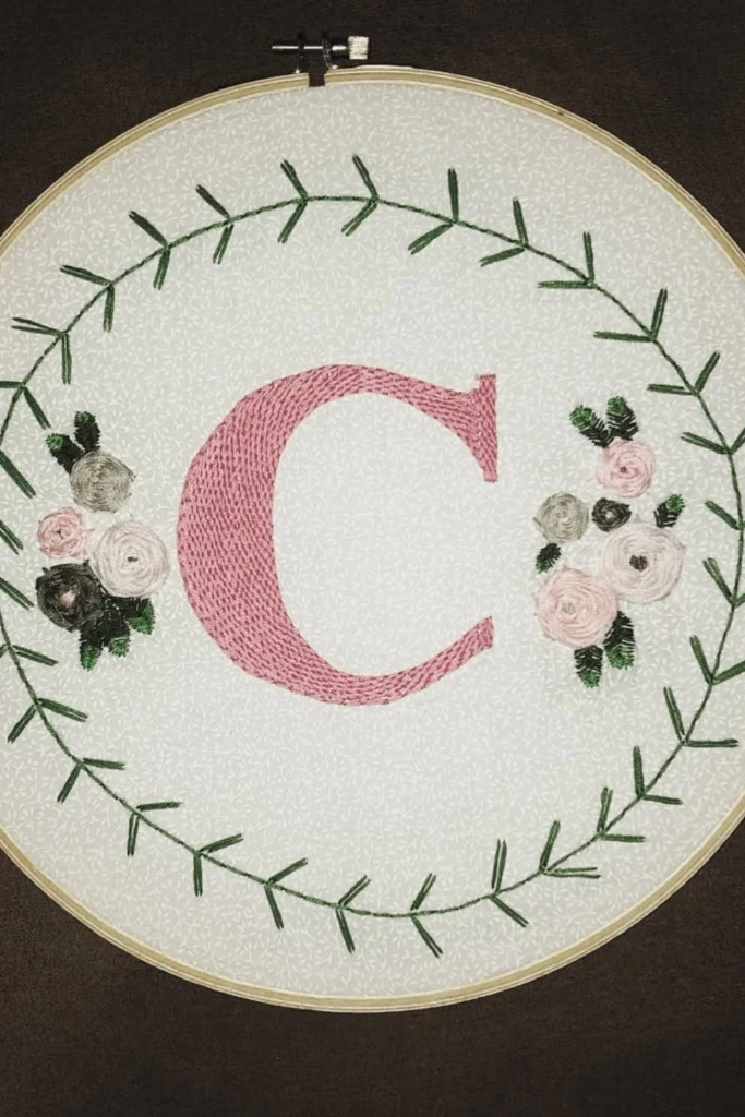 Stitch a Monogram Hoop