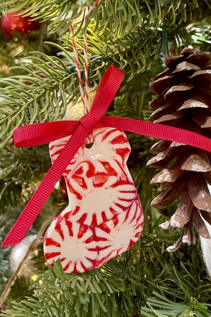 Peppermint Candy Stocking Ornament