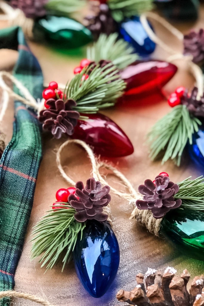 Vintage Bulb Pinecone Ornaments