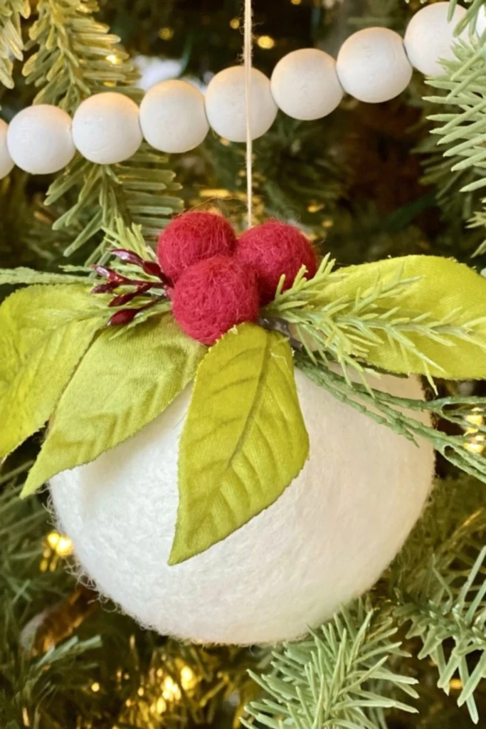 Felt Holly Berry Ornament