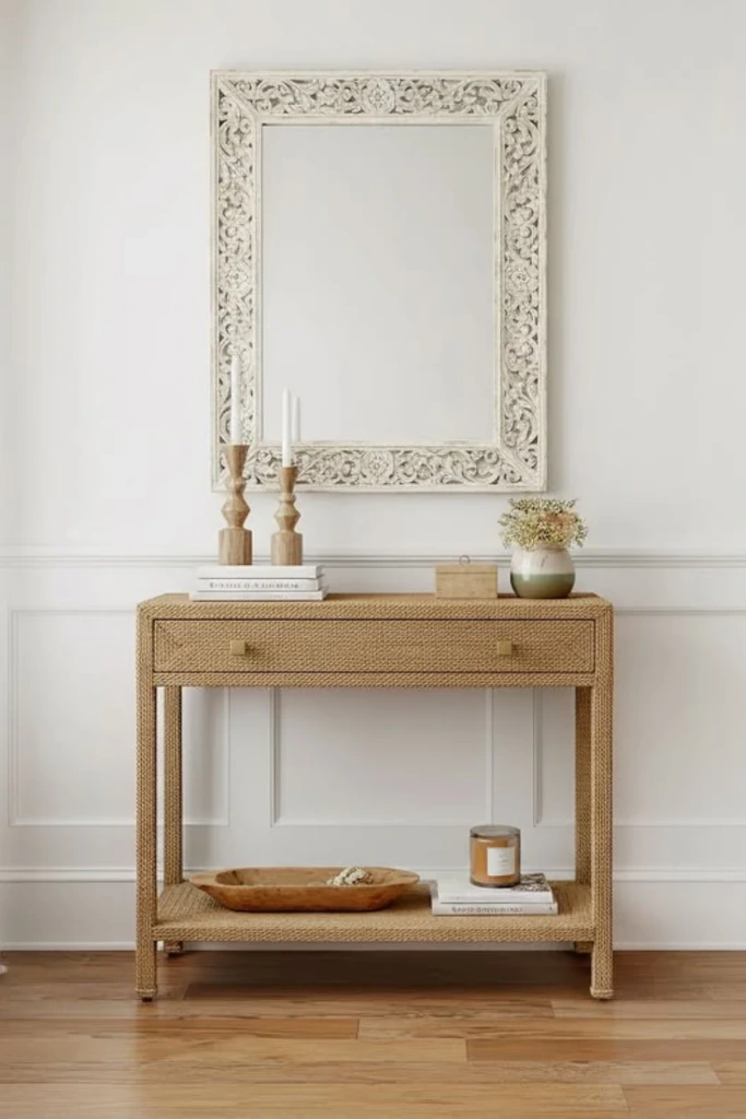 Textured Cane Console