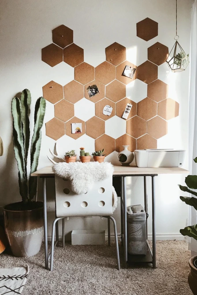 Hexagon Cork Wall