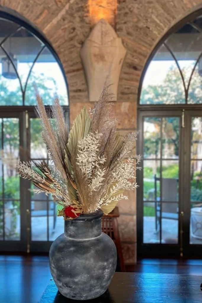 Style Dried Grasses in a Matte Vase