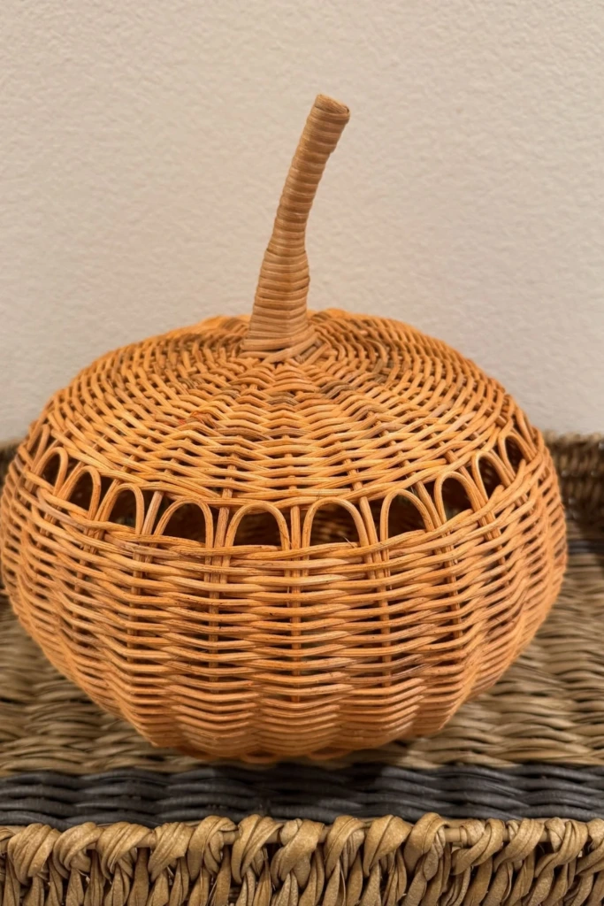 Use a Woven Pumpkin Accent