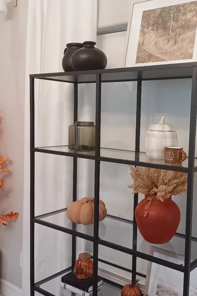 Style Shelves with Subtle Fall Touches