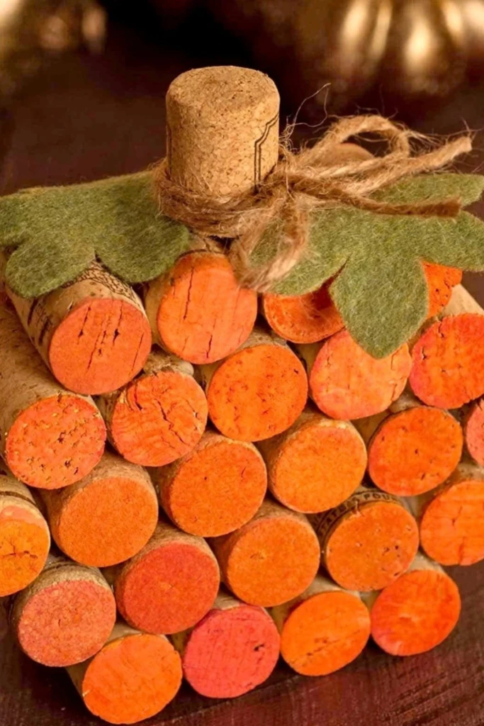 Make a Cork Pumpkin