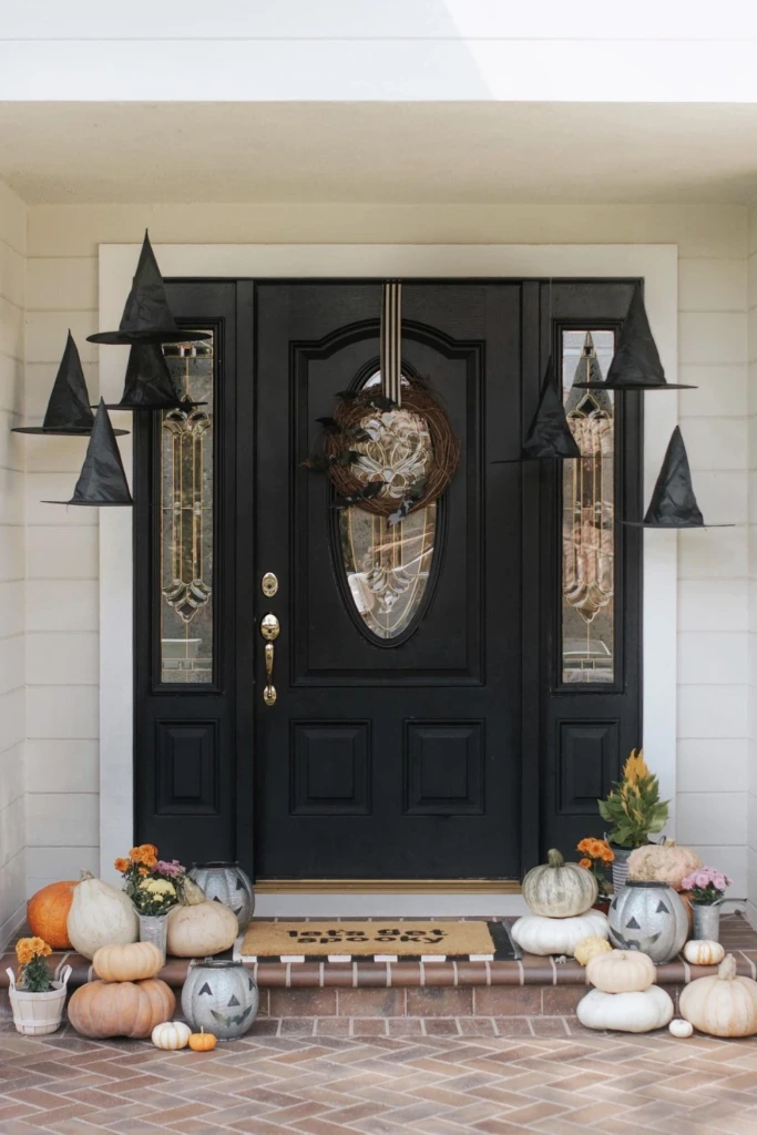Create a Witch Hat Porch Display