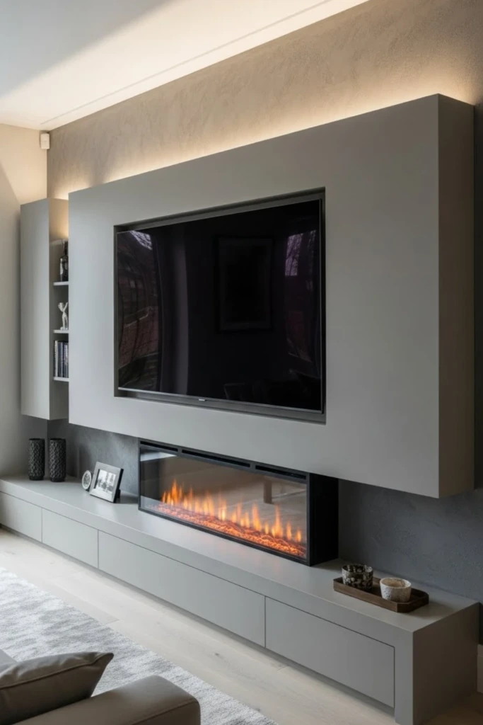 Offset Fireplace Design