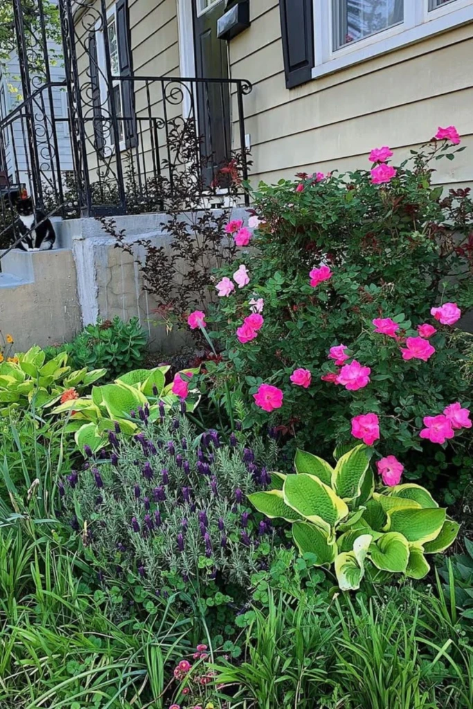 Rose and Hostas Mix