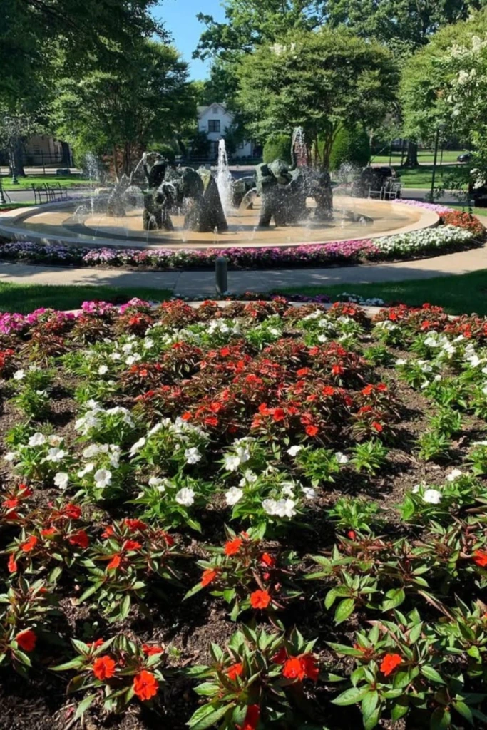 Fountain Flower Borders