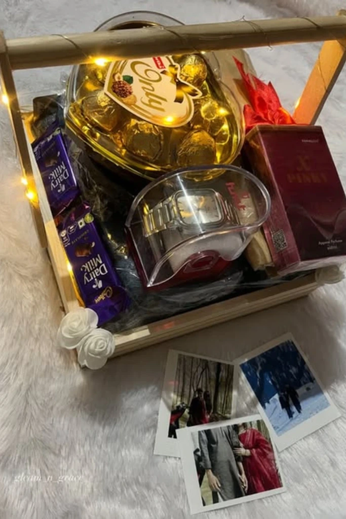 Cozy Chocolate & Perfume Basket